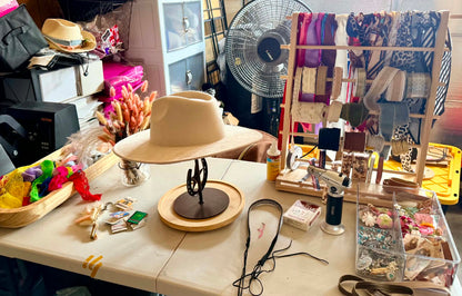 Cowgirl Hat Accessories For Create Your Own! Choose Your Ribbon, Cards, Feathers Etc.