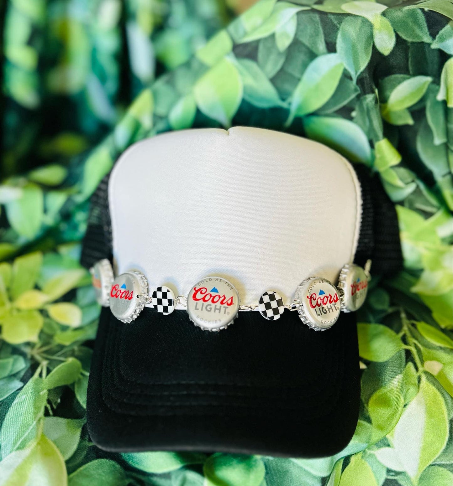 Hat Chains- Trucker Hat Chains- Beer Cap Hat Chains- 8 Ball- Trendy Trucker Hats- Handmade- Custom- Trucker Hats