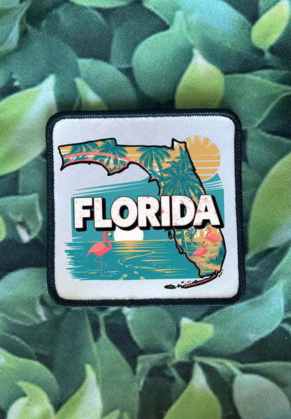 State Patches- Florida- Maine- Ohio- Texas- Georgia- California- Arizona- Rhode Island- Colorful Patches- Sublimation- Iron On