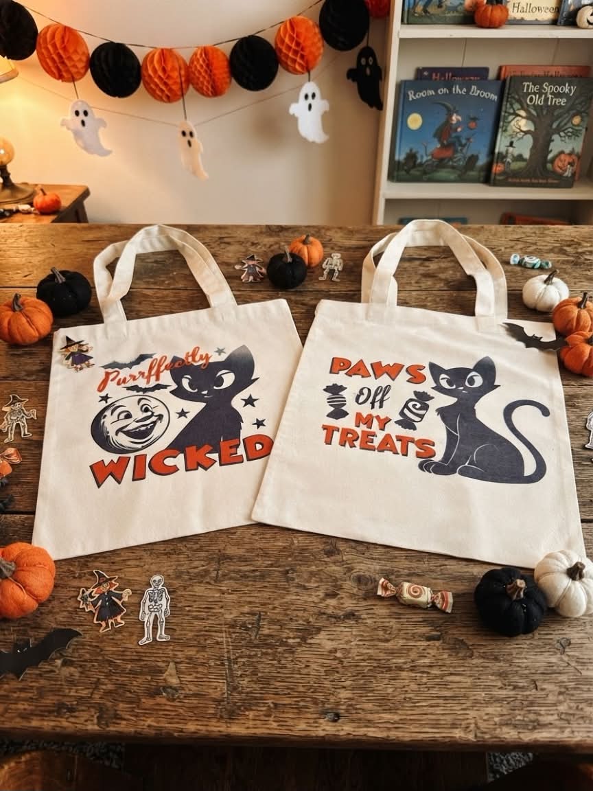 Halloween Treat Bags!! Custom Tote Bags for Kiddos