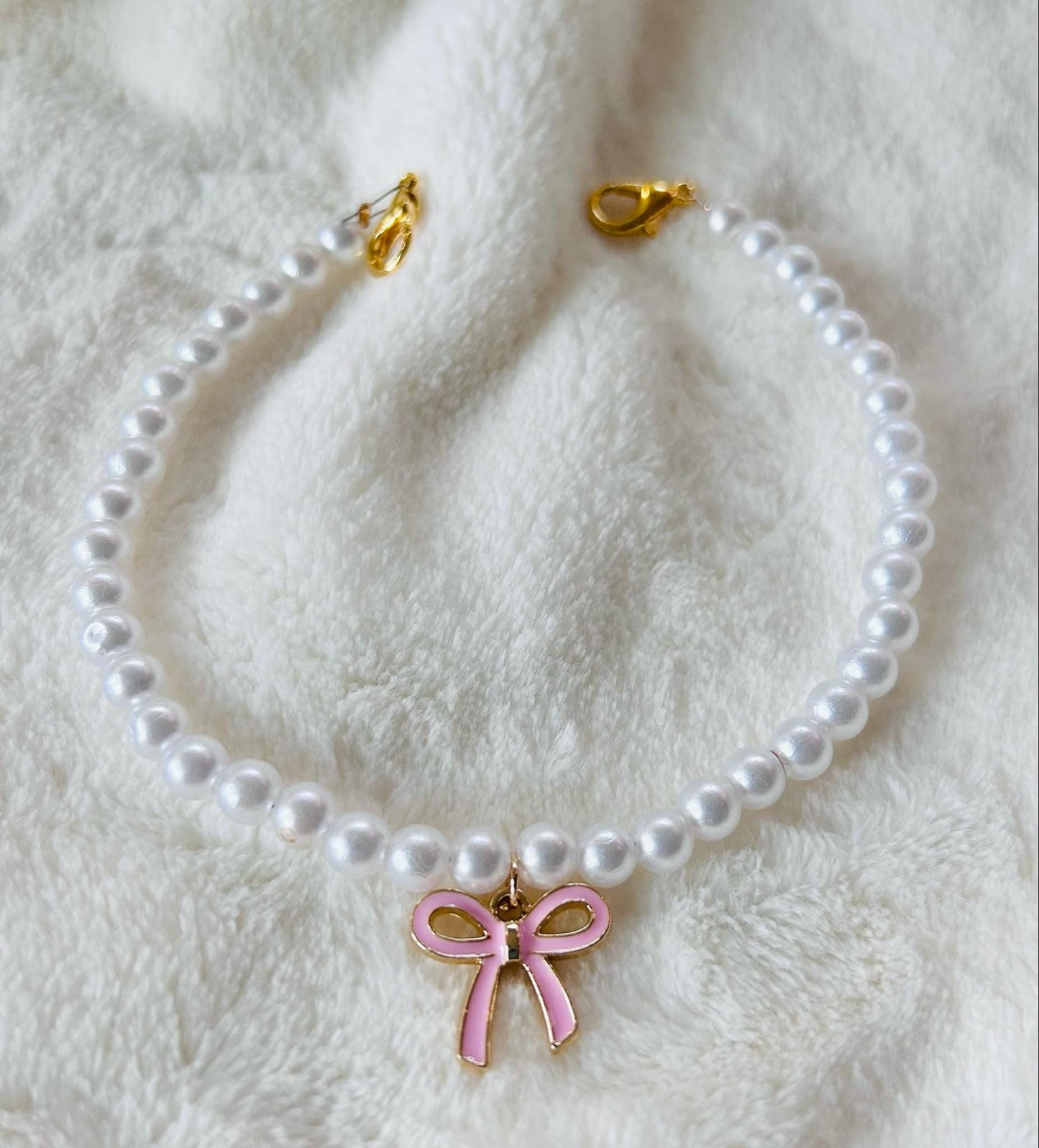 Pearl Hat Chain- Pink Bow Hat Chain- Hat Chains- Trucker Hats- Trucker Hat Chain- Classic- Custom Hat Chains