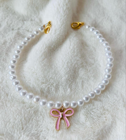 Pearl Hat Chain- Pink Bow Hat Chain- Hat Chains- Trucker Hats- Trucker Hat Chain- Classic- Custom Hat Chains