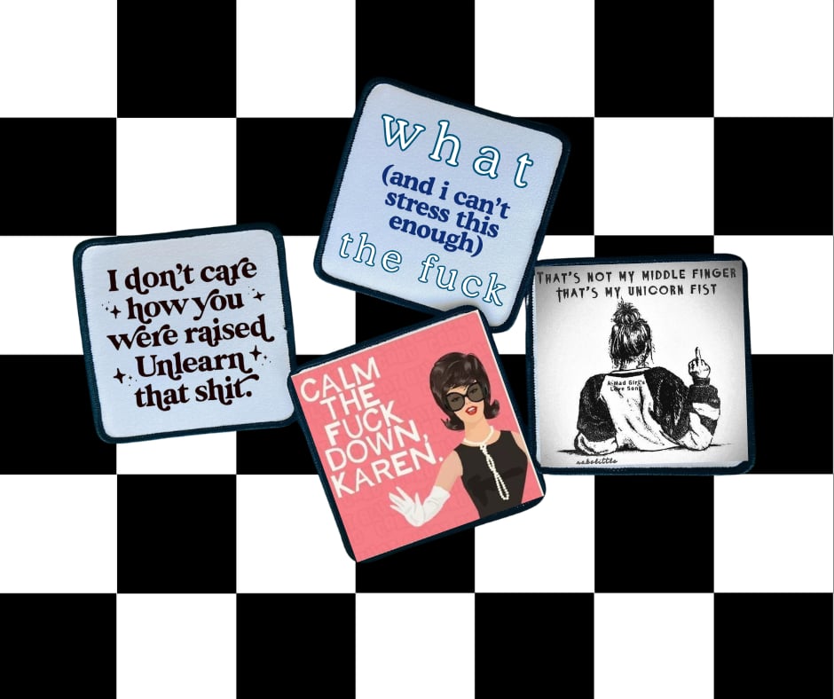Edgy Patches! Retro-Sassy-Custom- Sublimation-Iron On