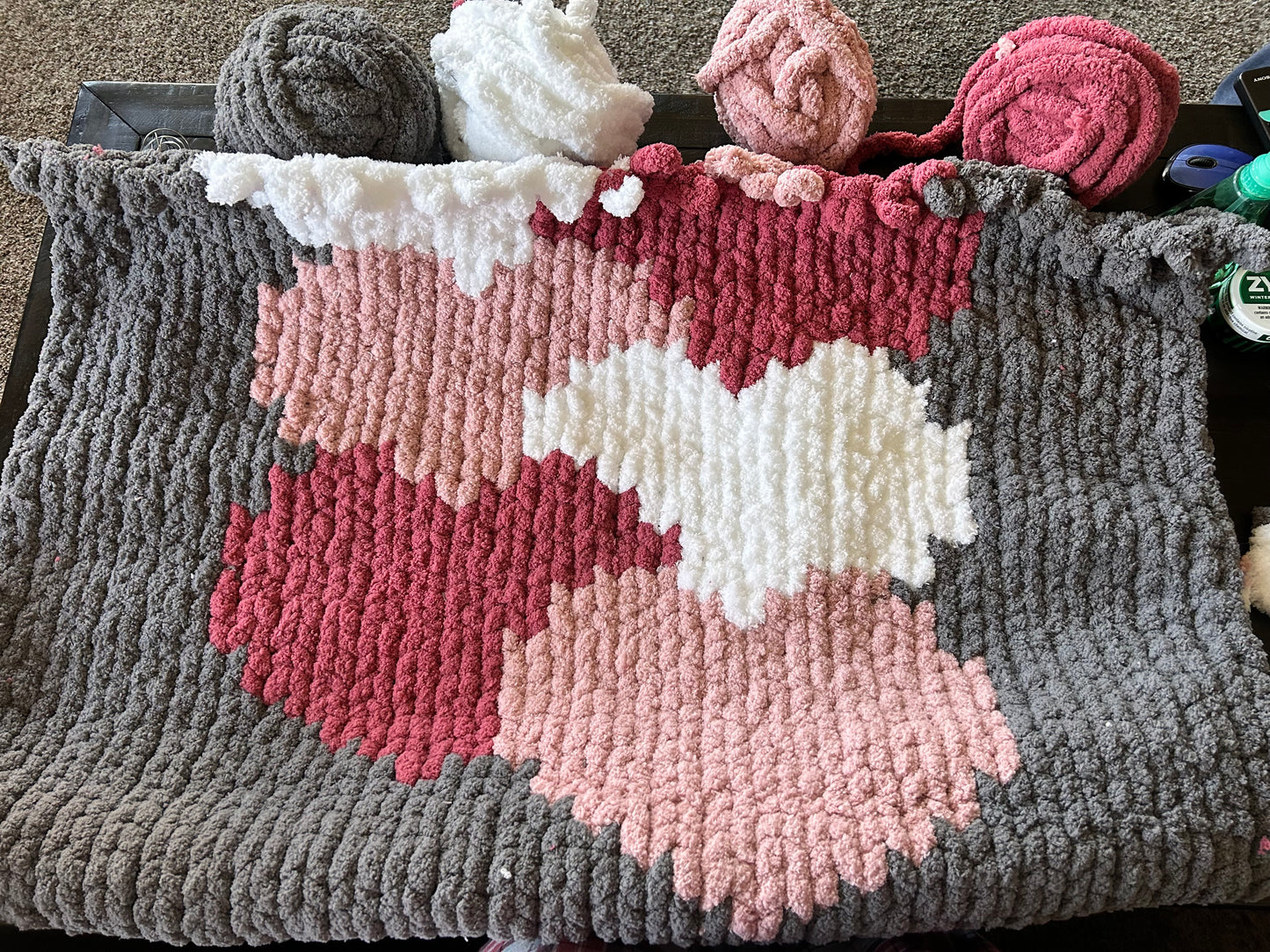 Chunky Knit Heart Blanket- Valentine's day- Galentine's Day- Great BFF Gifts!