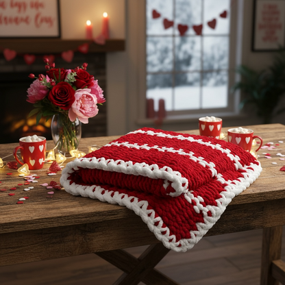 Chunky Hand Knit Blanket