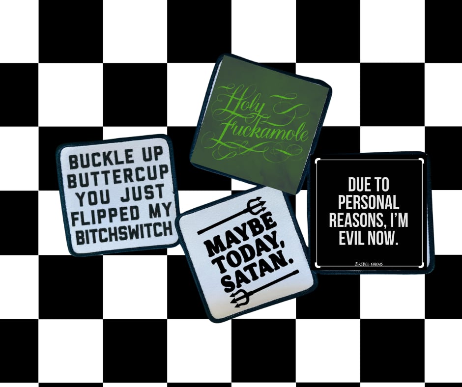 Edgy Patches! Retro-Sassy-Custom- Sublimation-Iron On