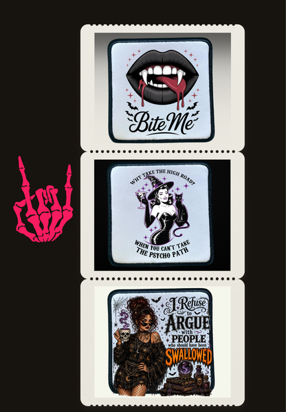 Halloween Patches- Sublimation- Iron On- Sassy