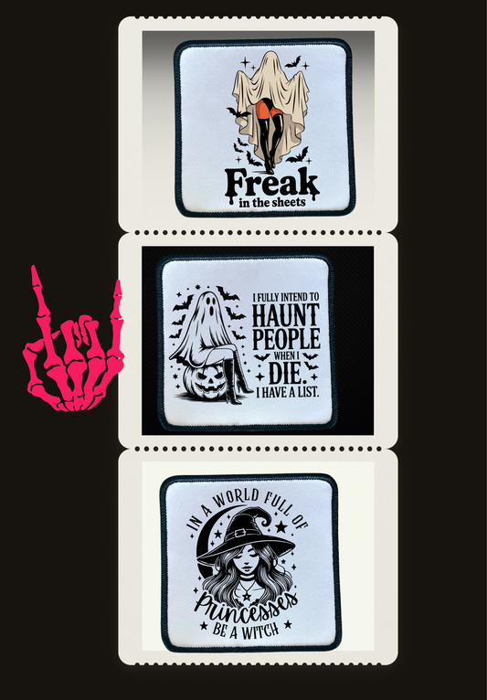 Halloween Patches- Sublimation- Iron On- Sassy