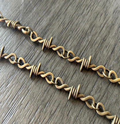 Barbed Wire Hat Chains- Silver Barbed Wire-Bronze Barbed Wire Chain- Gold Barbed Wire-Black Barbed Wire Trucker Hat Chains-Edgy Hat Chain