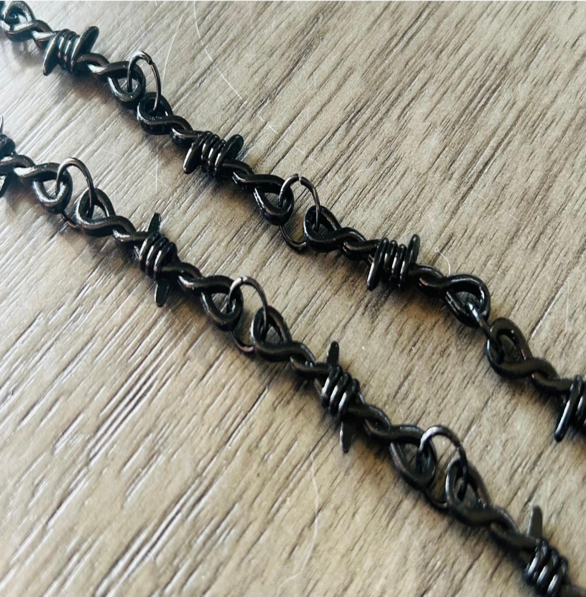 Barbed Wire Hat Chains- Silver Barbed Wire-Bronze Barbed Wire Chain- Gold Barbed Wire-Black Barbed Wire Trucker Hat Chains-Edgy Hat Chain