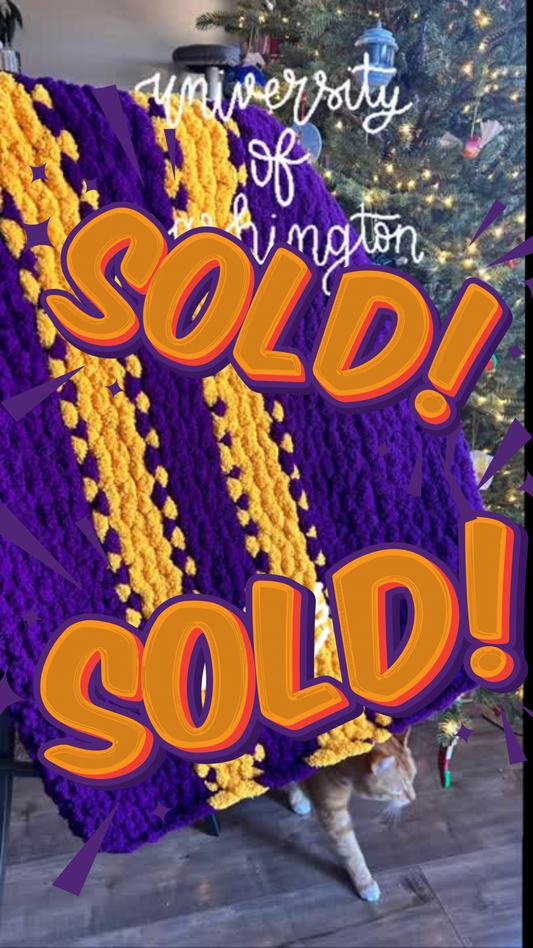 Chunky UW Blanket- University of Washington