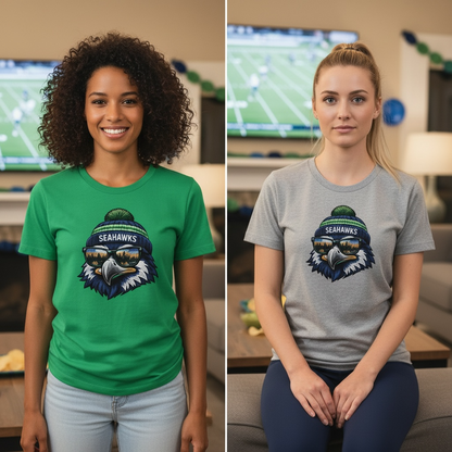 SEAHAWKS!! Woman's Sassy Top With Custom Seattle Design