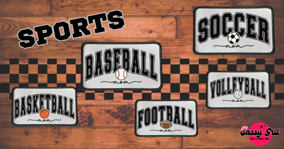 Sports Patches are Here!! Softball-Baseball-Soccer-Football-Volleyball-Basketball-Iron On-Sublimation