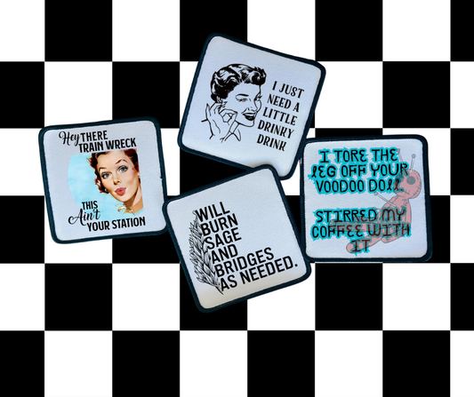 Edgy Patches! Retro-Sassy-Custom- Sublimation-Iron On