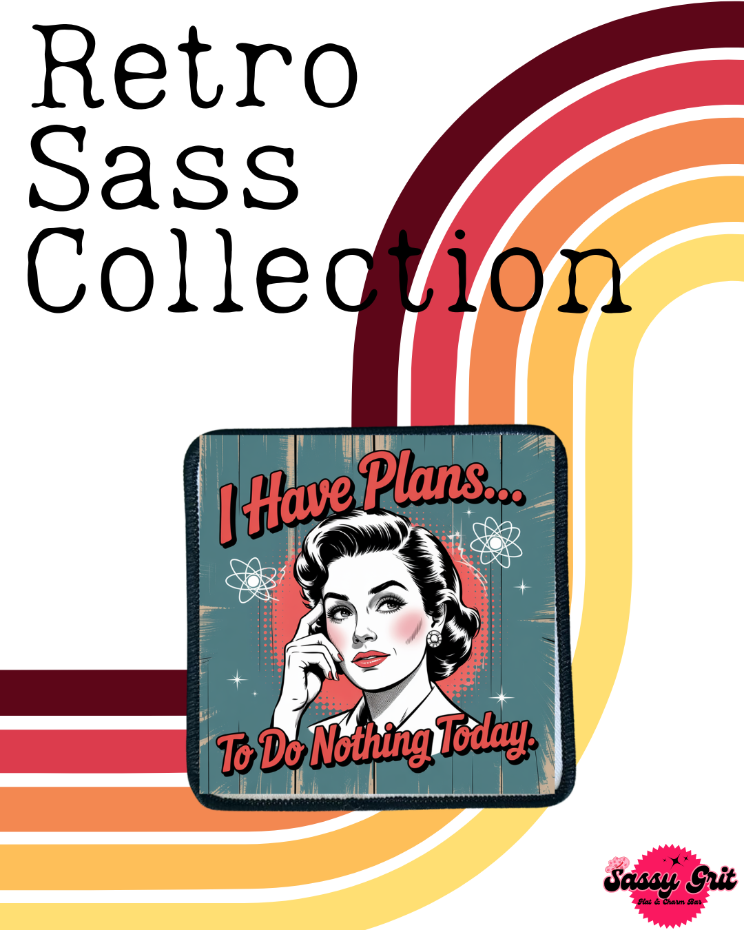 Sassy Retro Women- Patches- Iron On