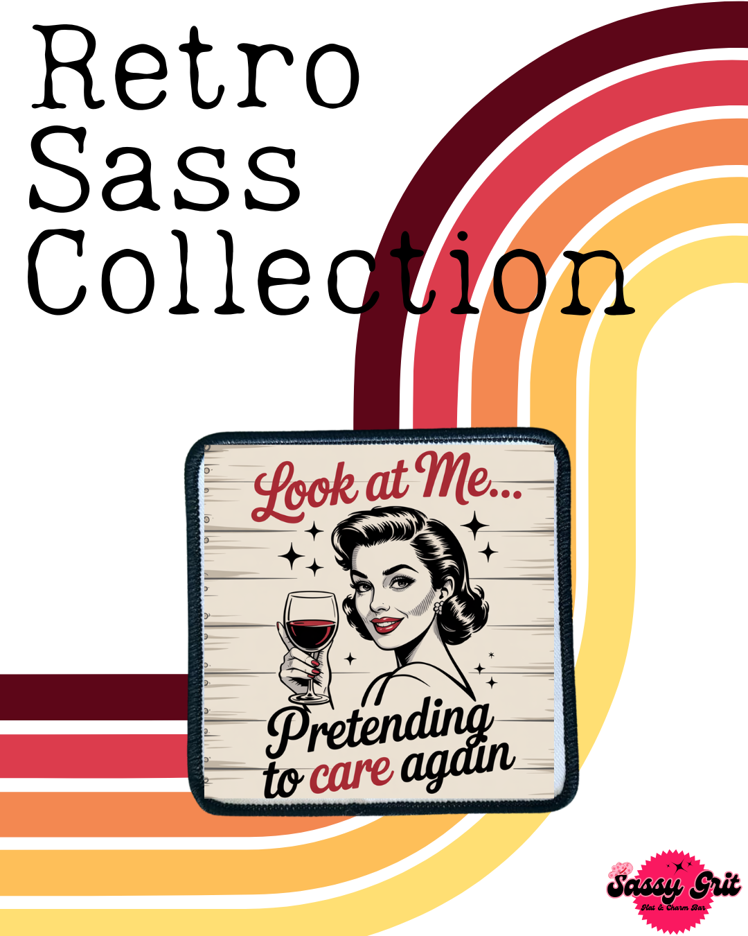 Sassy Retro Women- Patches- Iron On