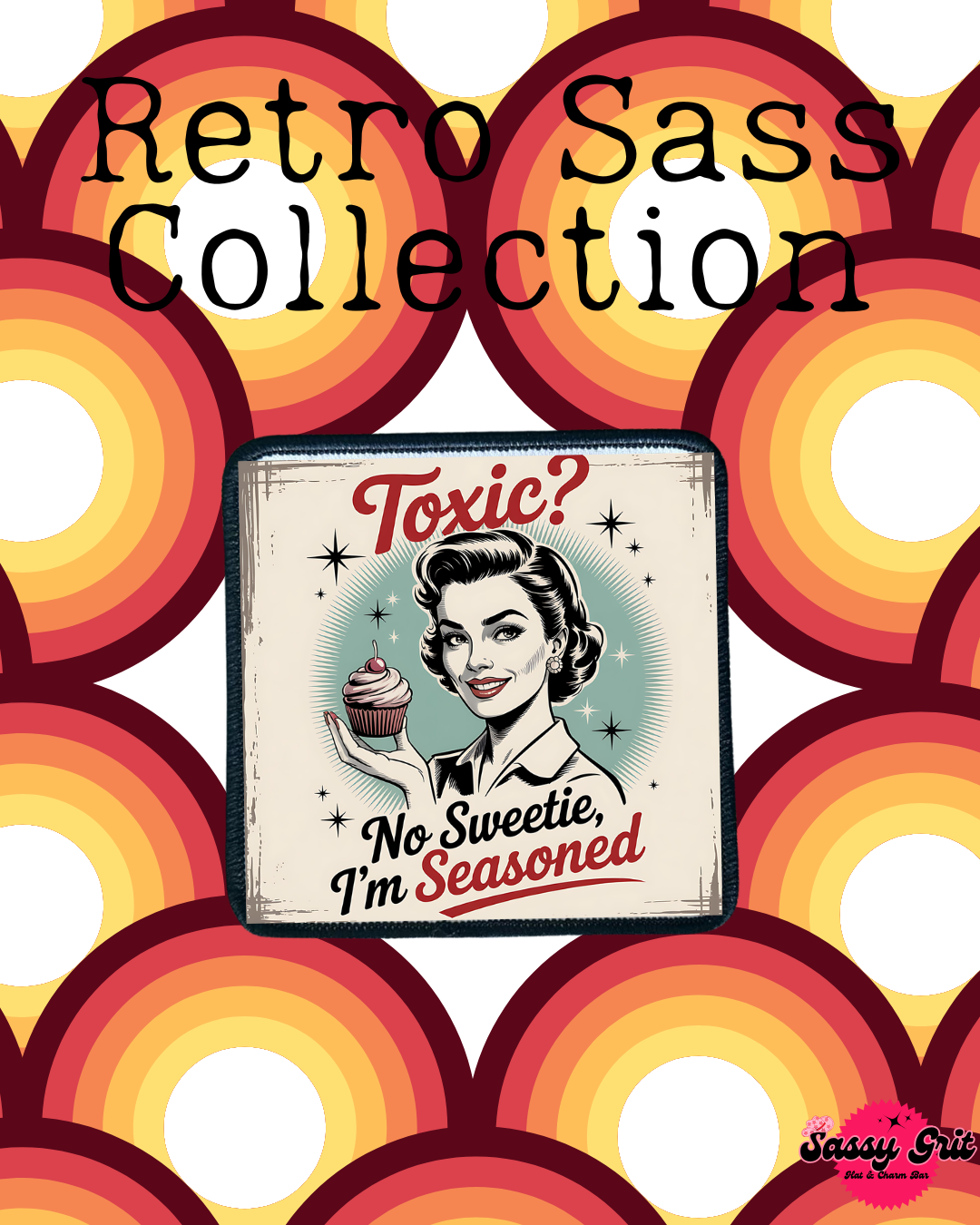 Sassy Retro Women- Patches- Iron On