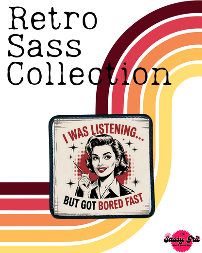 Sassy Retro Women- Patches- Iron On