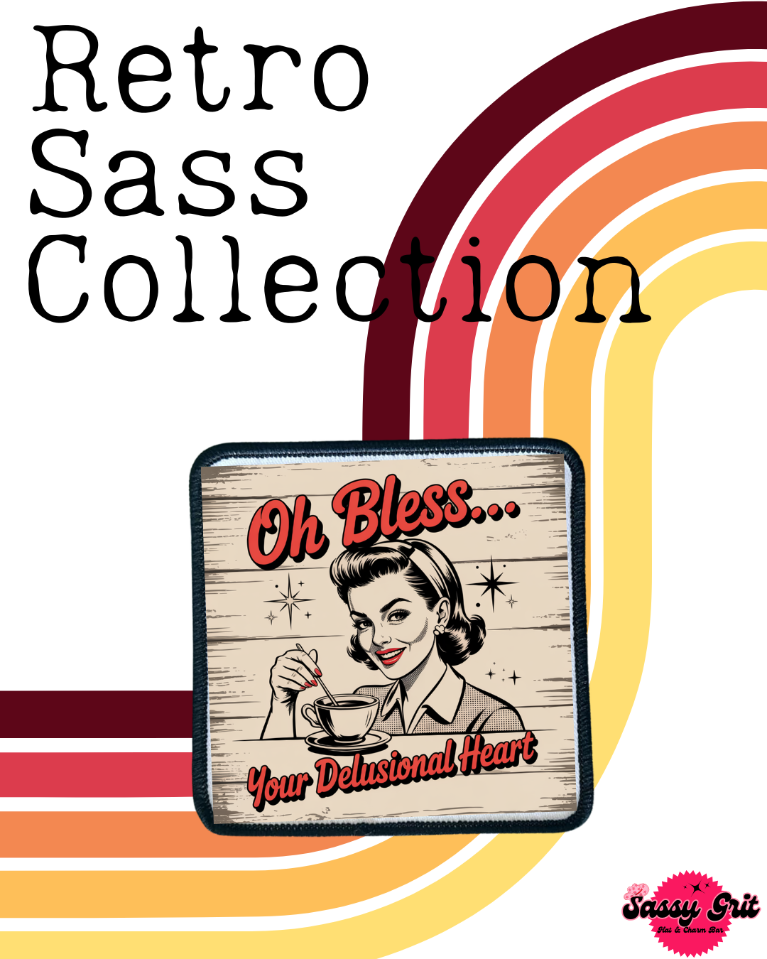Sassy Retro Women- Patches- Iron On