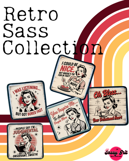 Sassy Retro Women- Patches- Iron On