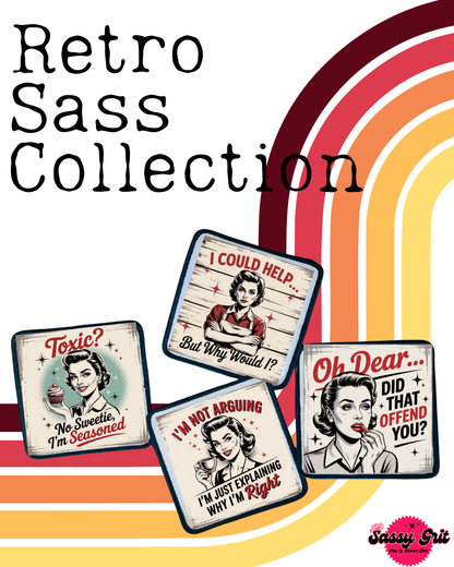 Sassy Retro Women- Patches- Iron On