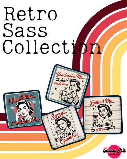 Sassy Retro Women- Patches- Iron On