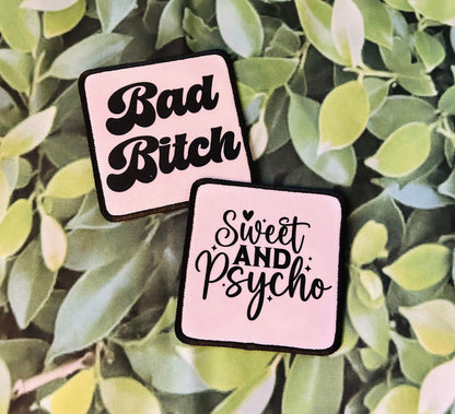Bad Bitch -Sublimation Patch- Trucker Hat Patch- Patches- Custom Patches- Iron On