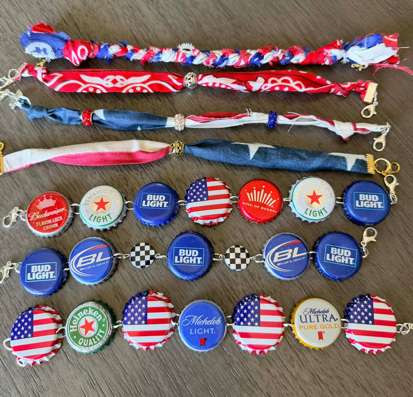 Red, White & Blue Hat Chain Collection- 4th of July- Trucker Hat Chains