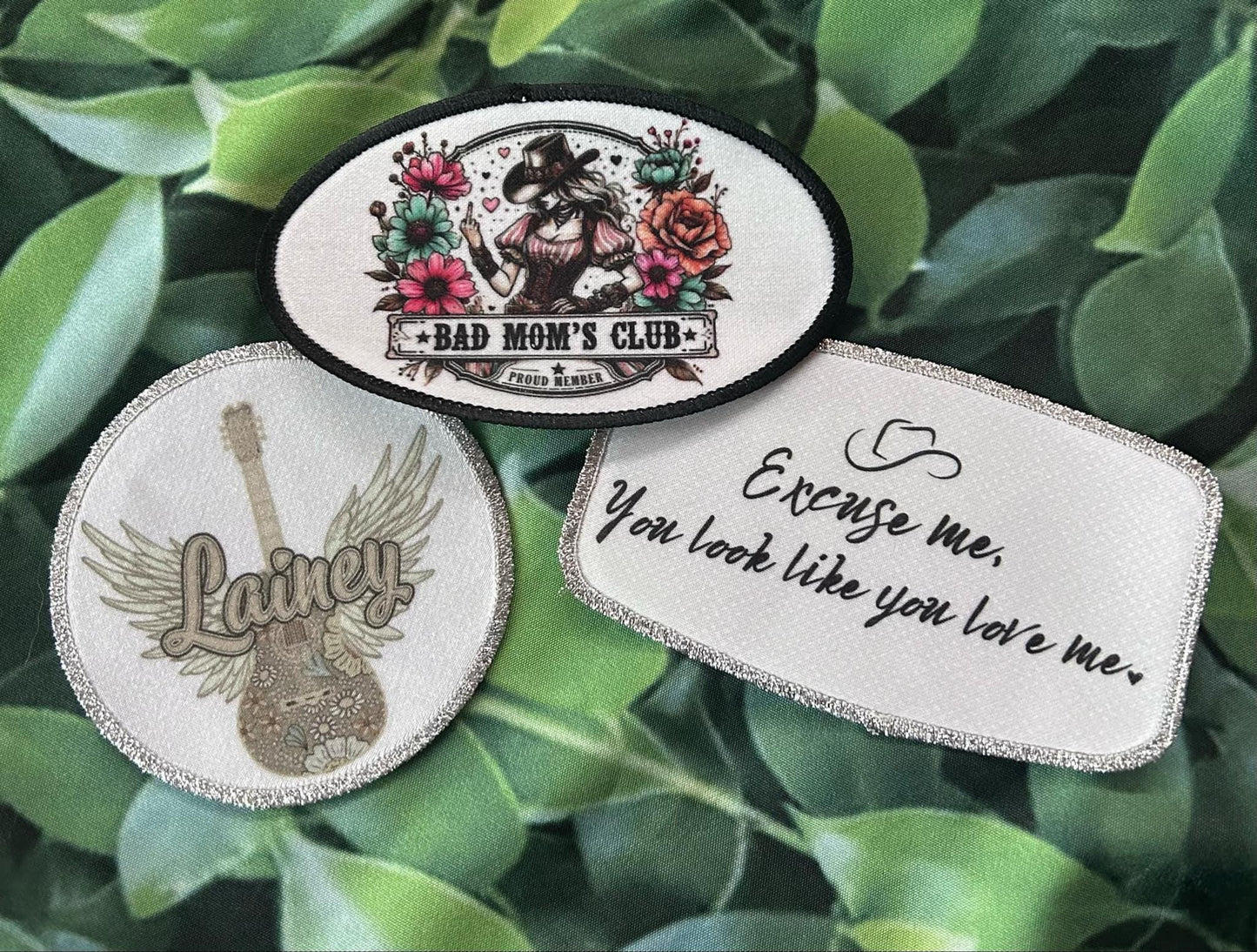 Country Singer Patches! Bad Moms Club- Lainey Wilson- Ella Langley- Excuse Me, You Look Like You Love Me-Trucker Hats-Custom Patches-Iron On