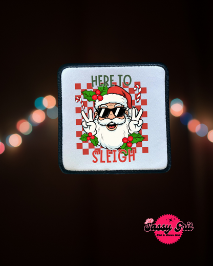 Christmas Patches- Sassy Patches- Holiday- Santa- Retro- Sublimation- Iron On