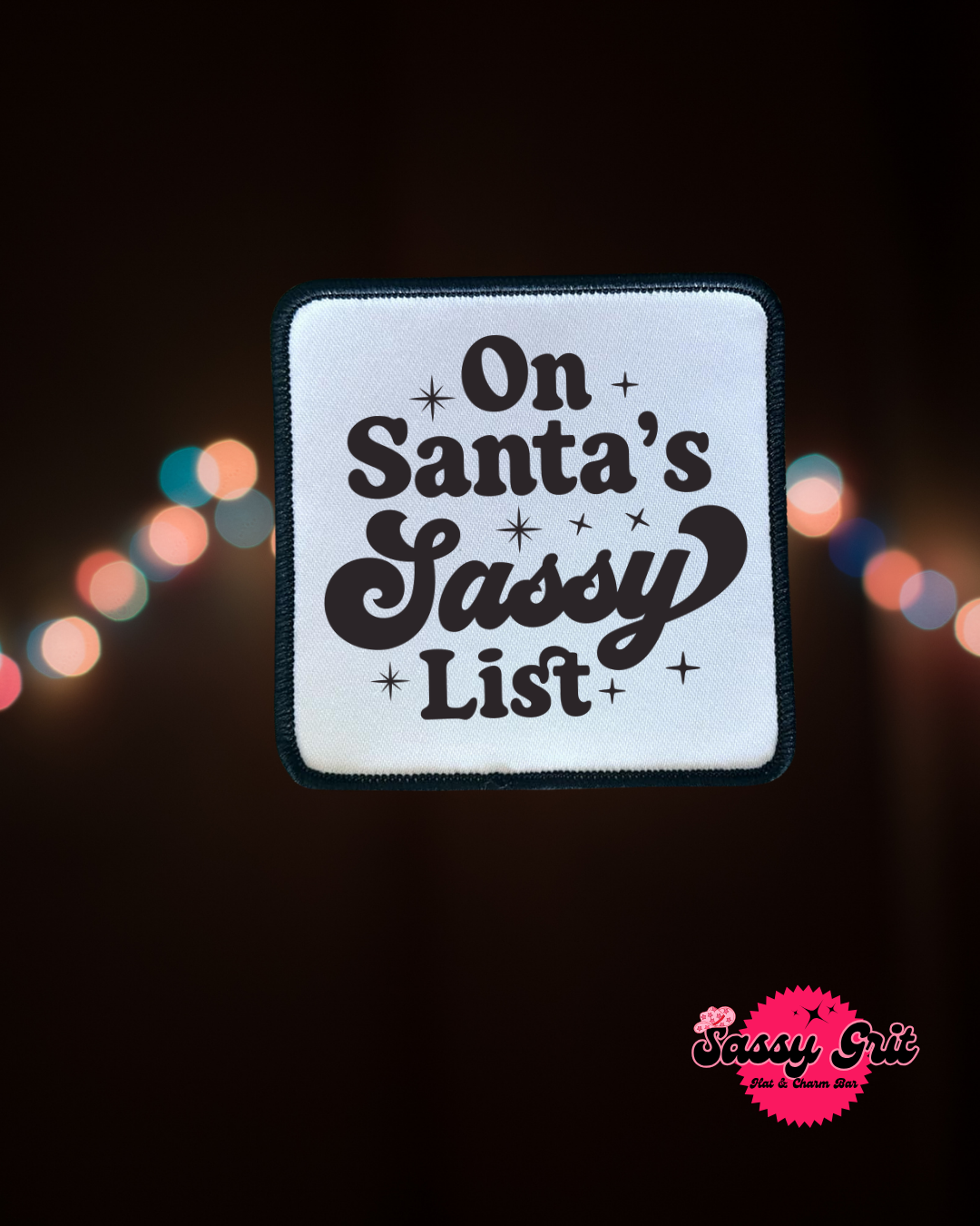Christmas Patches- Sassy Patches- Holiday- Santa- Retro- Sublimation- Iron On