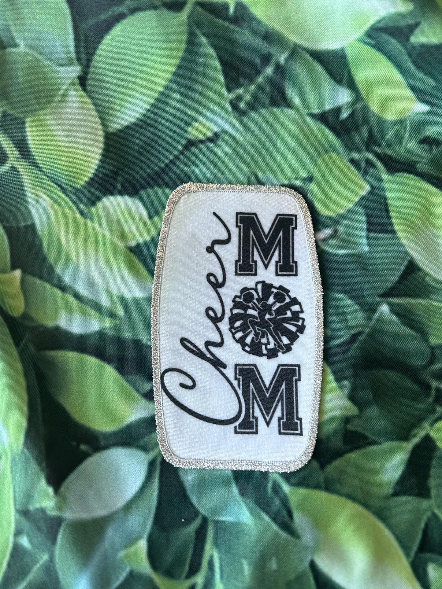 Cheer Mom- Gold Sparkle- Silver Sparkle- Patches- Custom Patches- Cheer Patch- Iron On