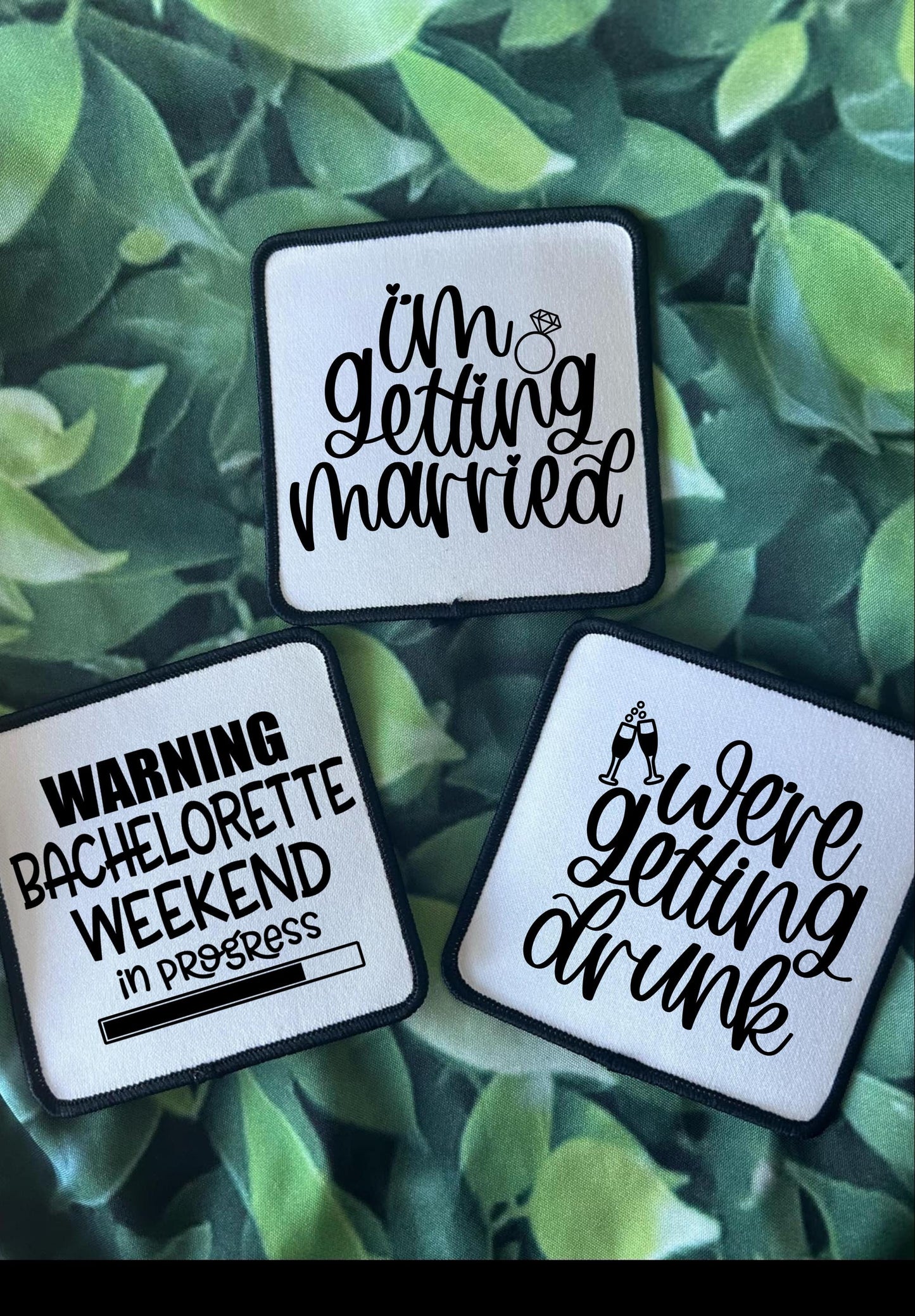 Bachelorette Party Weekend Patches- Trucker Hats- Custom Patches- Sublimation- Iron On- Wedding Party- I'm Getting Married