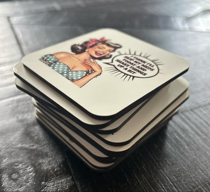 Sassy Magnets- Fridge Magnets- Retro Girls- Pin Ups- The Hell I Won't- Consider Zipping It- I'm Just A Girl