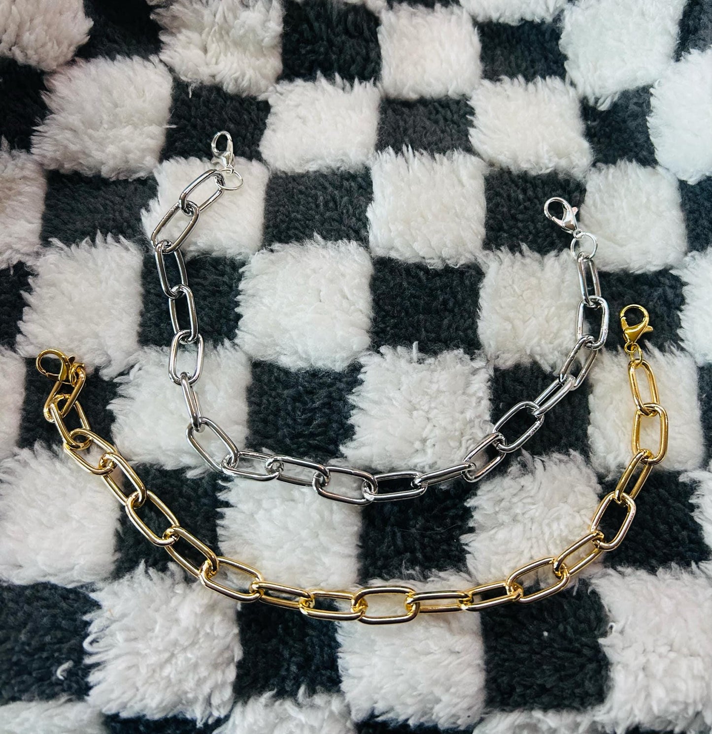 Silver and Gold Chain Links- Paperclip Chains- Hat Chains- Trucker Hats- Hat Accessories