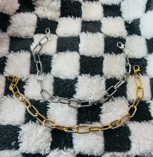 Silver and Gold Chain Links- Paperclip Chains- Hat Chains- Trucker Hats- Hat Accessories