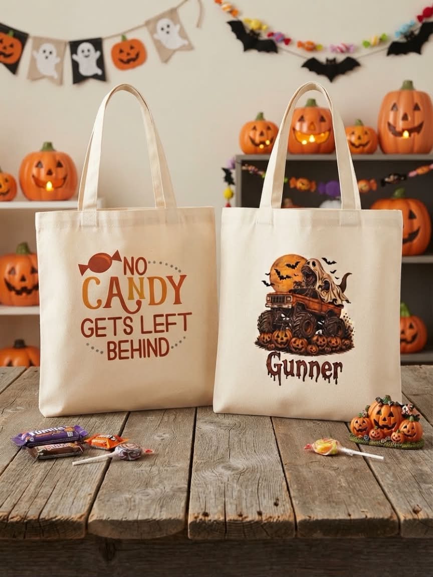 Halloween Treat Bags!! Custom Tote Bags for Kiddos