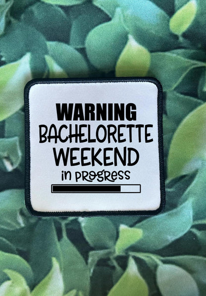 Bachelorette Party Weekend Patches- Trucker Hats- Custom Patches- Sublimation- Iron On- Wedding Party- I'm Getting Married