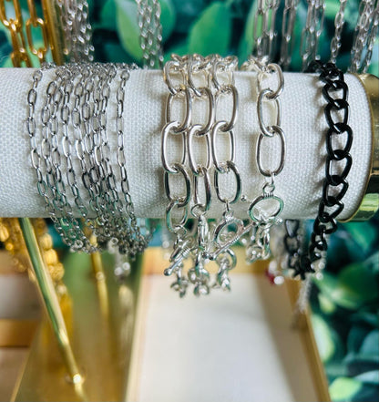 Charm Bracelets- Trendy Jewelry- Create Your Own Jewelry- Gold Chain- Silver Chain- Black Chain