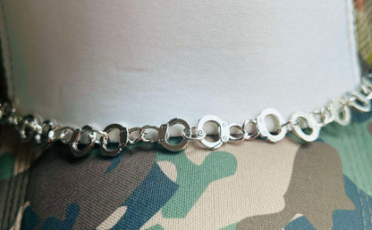 Hand Cuff Hat Chain- Silver Hand Cuffs- Edgy Hat Chain- Hat Chains- Trucker Hat- Trucker Hat Bar- Custom