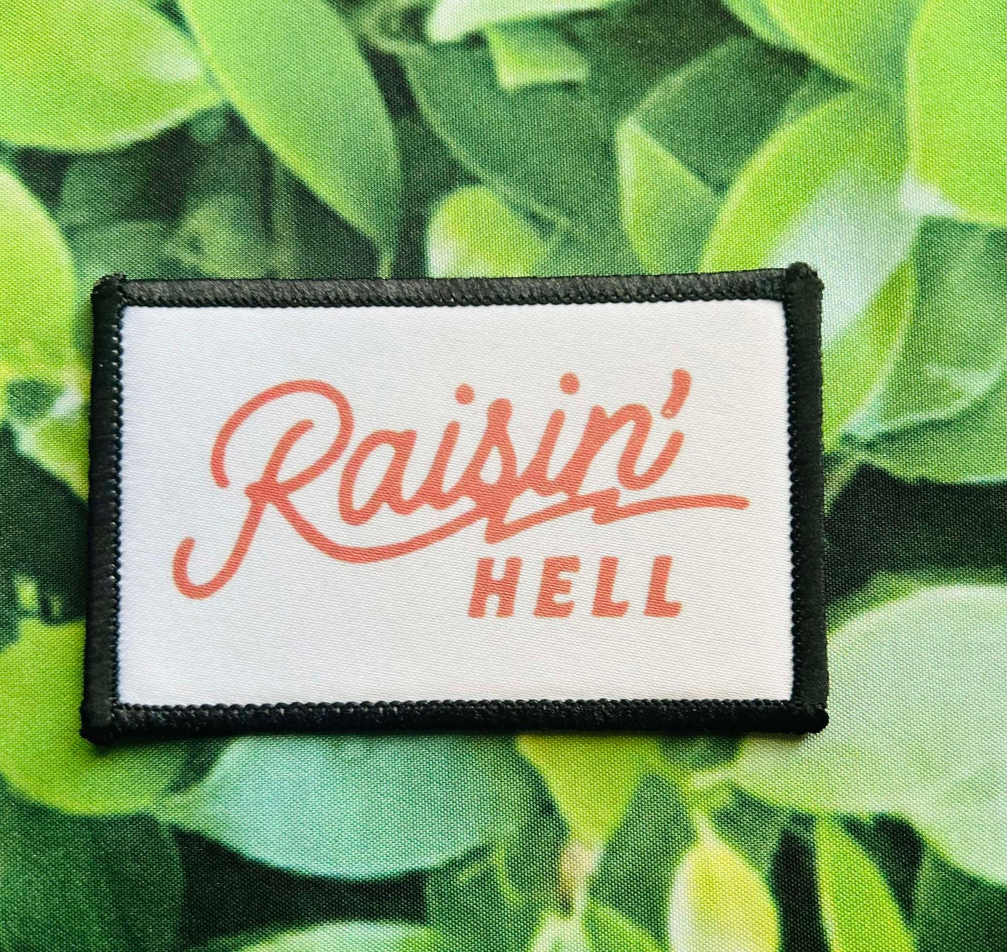 Raisin' Hell Patch- Custom Patches- Raisin' Hell- Custom Hats- Trucker Hat Patch- Sublimation Patch- Iron On