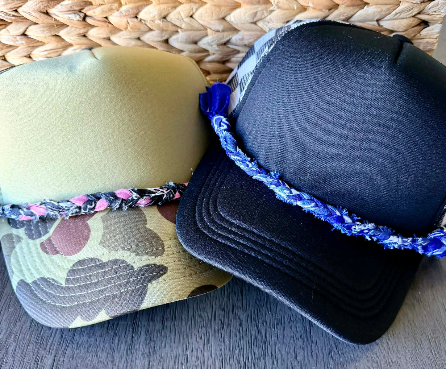 Bandana Trucker Hat Chains - All Colors & Designs- Neon- Camo