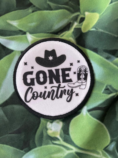 Country Patches- Gone Country- Beautifully Broken- Jelly Roll- Mean and Kind- Zach Bryan- Iron On- Sublimation- Trucker Hats- Country Girl