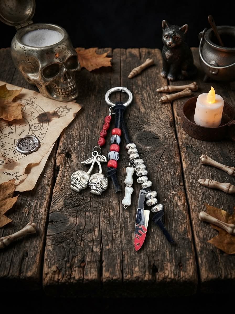 Halloween Keychain- Spooky Skulls- Great Gift
