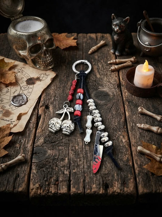 Halloween Keychain- Spooky Skulls- Great Gift