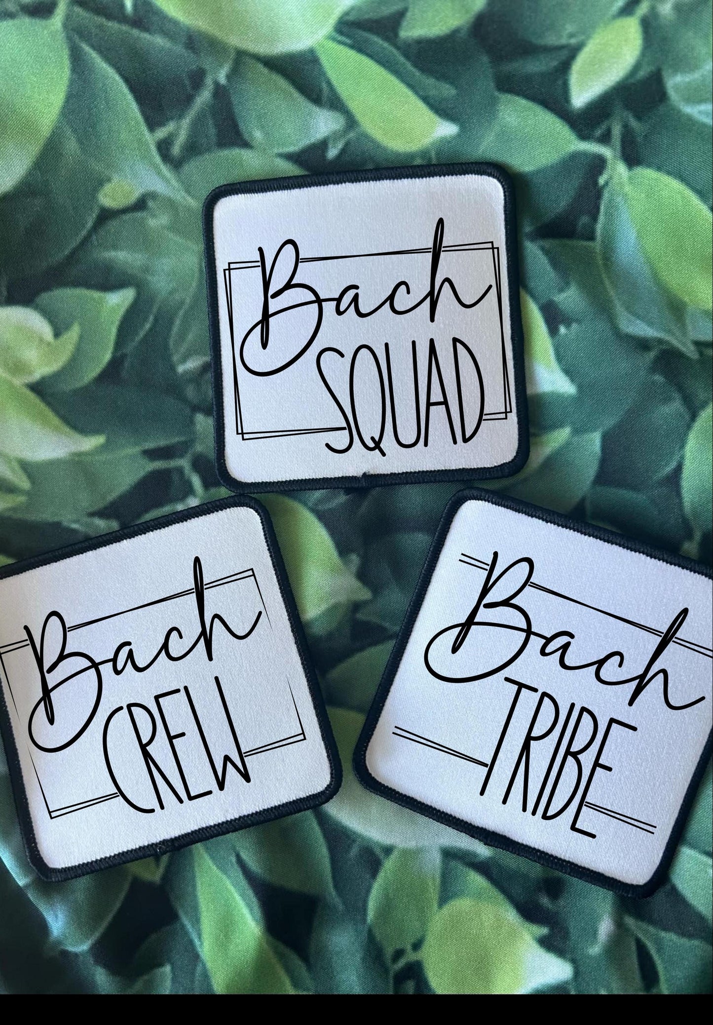 Bachelorette Patches- Bach Squad- Bach Tribe- Bach Crew- Bride To Be- Trucker Hats- Custom Patches- Sublimation- Iron On