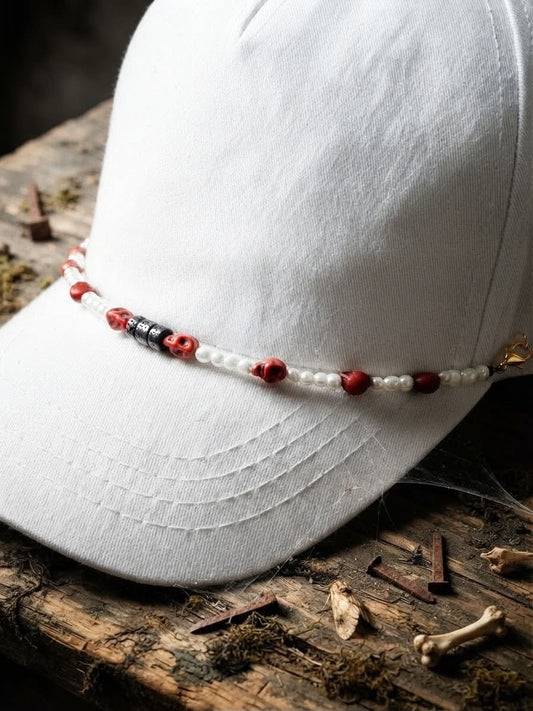 Halloween Trucker Hat Chain- Skulls- Bling