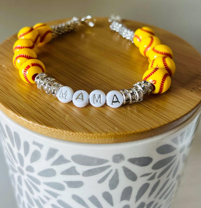 Softball Mama Hat Chain- Baseball Hat Chain- Soccer Mom Hat Chain- Trucker Hats- Custom Hats- Custom Hat Chains- Football Mama-Mama Bling