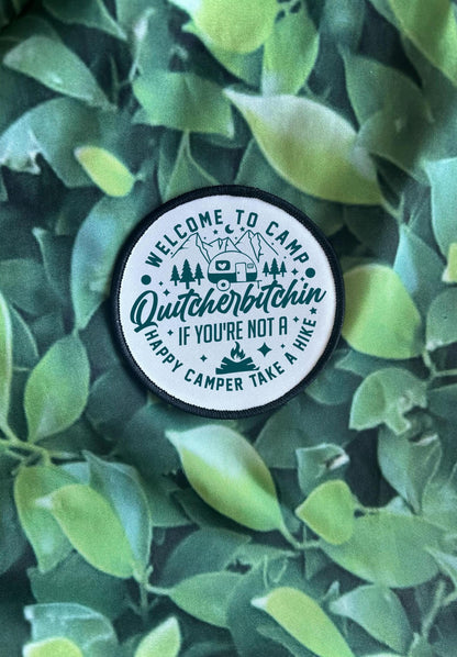 Funny Camping Patches- Camping & Beer- Sassy Patches- Trucker Hat Patches- Custom Patches- Custom Hats- Hats for Camping-Sublimation-Iron On