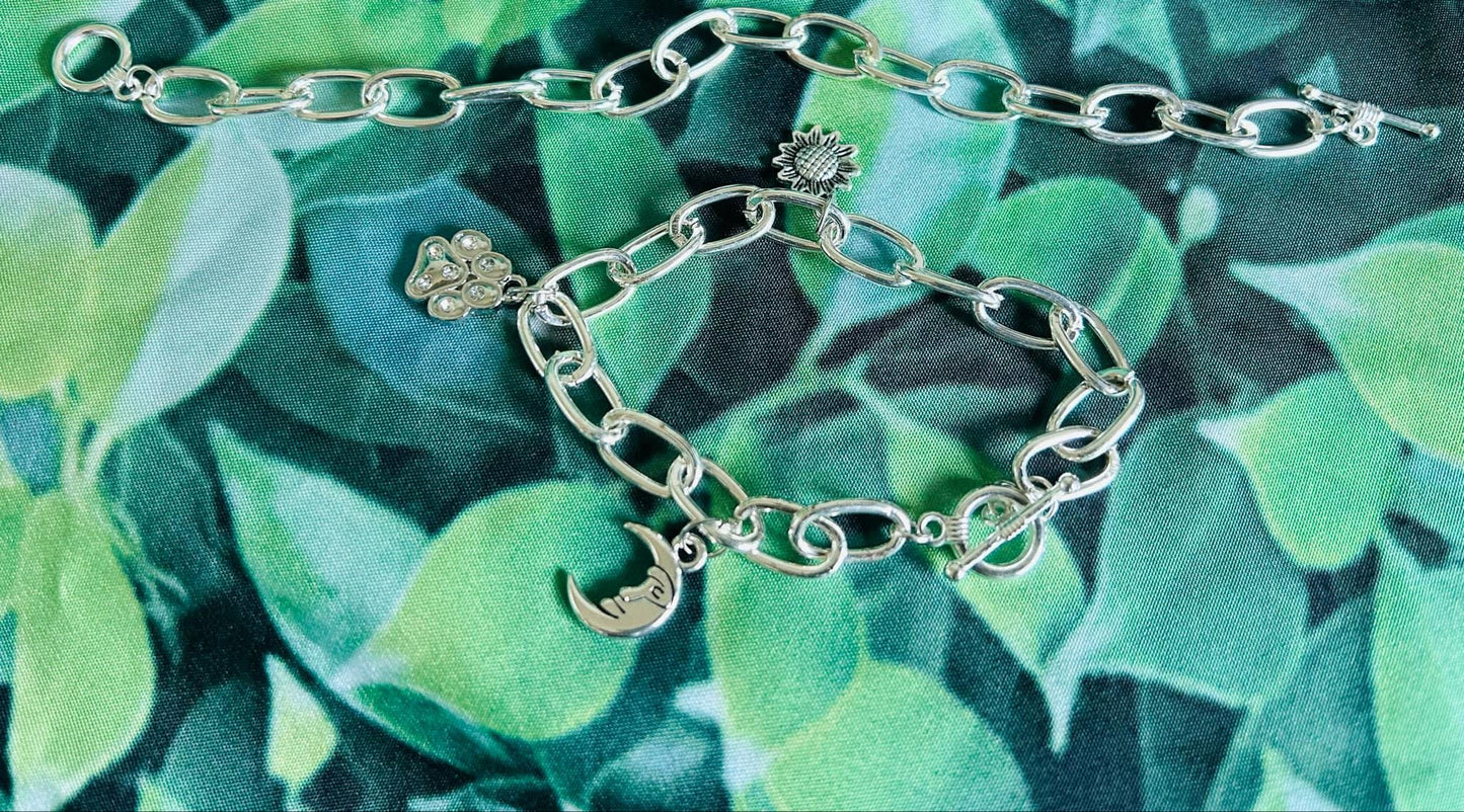 Charm Bracelets- Trendy Jewelry- Create Your Own Jewelry- Gold Chain- Silver Chain- Black Chain